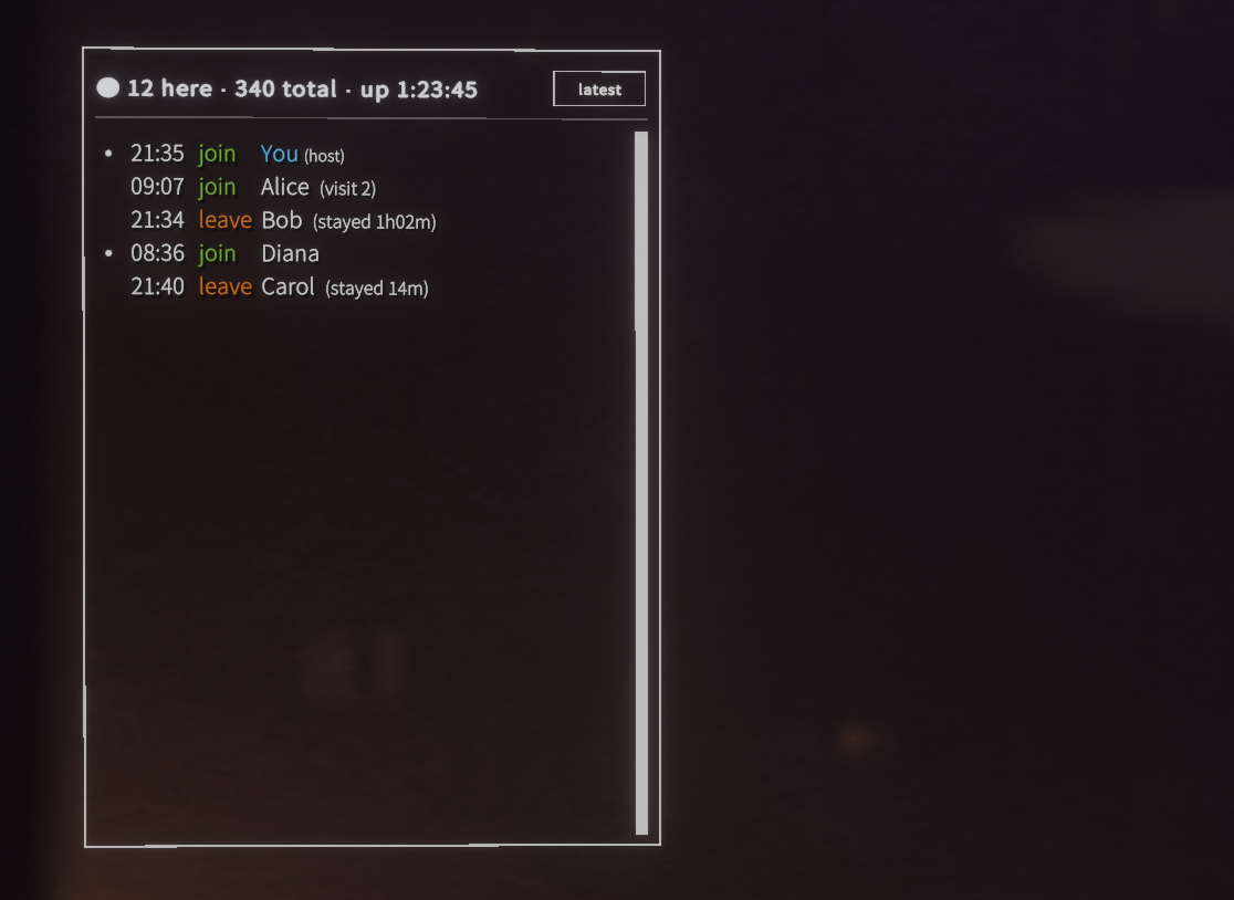 JoinLog パネル